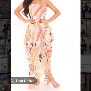 Multi color maxi dress. Abstract